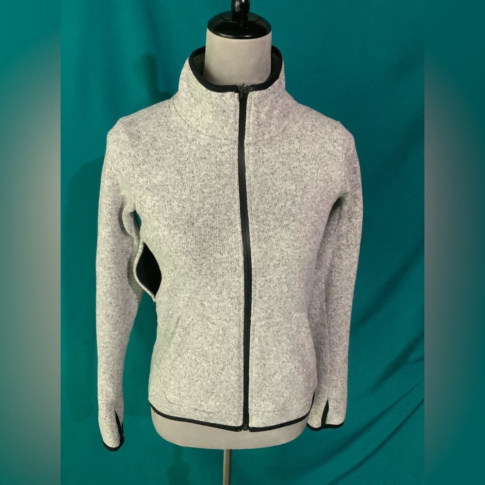 Nike Heather Gray Full-Zip Women's Therma Fit Sweater Fleece Performance Jacket